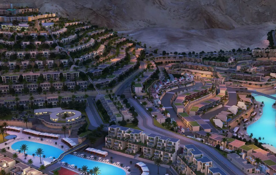 شاليه للبيع في المونت الجلالة في العين السخنة بمساحة 100 م² تتكون من 2 غرف