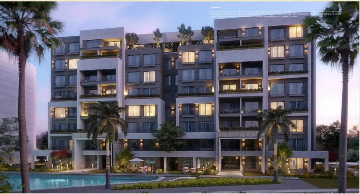 Serviced Apartment for sale in One residence in New Capital City of 105 m² with 1 bedrooms