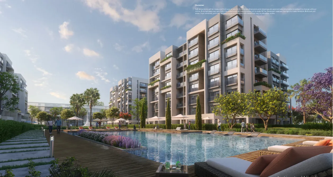 Serviced Apartment for sale in One residence in New Capital City of 105 m² with 1 bedrooms