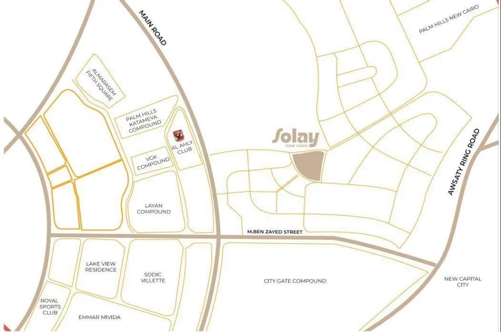 Apartment for sale in Solay in New Cairo of 98 m² with 2 bedrooms