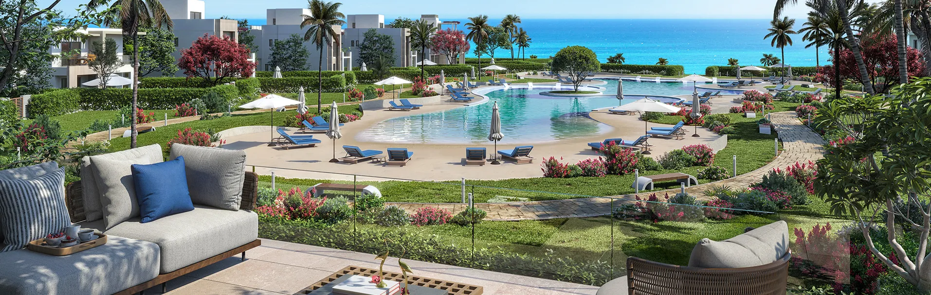 Chalet for sale in Hyde Park North - Seashore in Ras El Hekma of 100 m² with 2 bedrooms