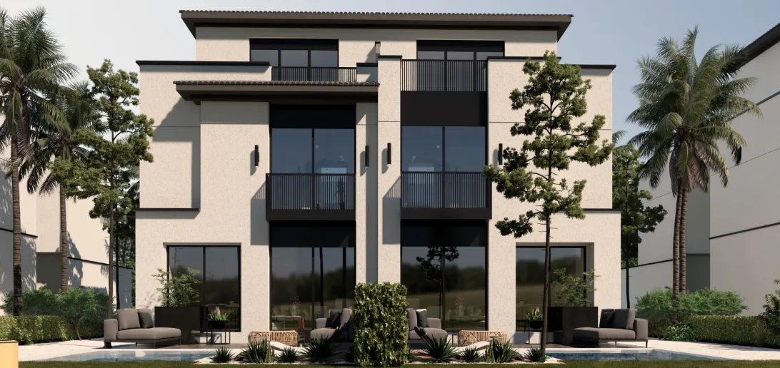 توين هاوس للبيع في ات ايست في مدينة المستقبل بمساحة 190 م² تتكون من 3 غرف