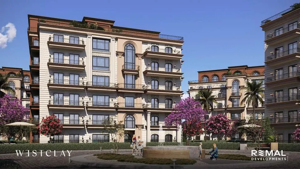 شقة للبيع في ويست كلاي في مدينة السادس من أكتوبر بمساحة 156 م² تتكون من 3 غرف