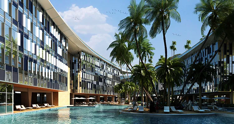 بنتهاوس للبيع في ليك فيو ريزيدنس في جولدن سكوير بمساحة 280 م² تتكون من 4 غرف