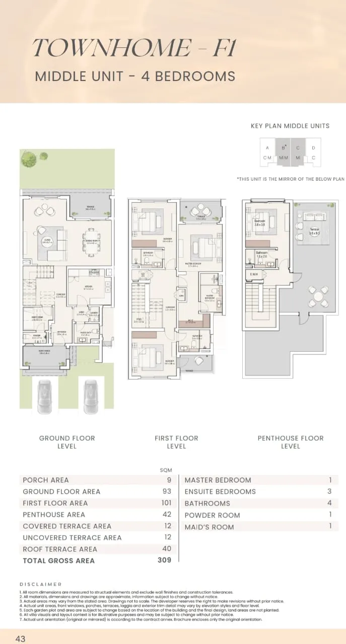 فيلا للبيع في أب تاون كايرو في مقطم بمساحة 0 م² تتكون من 4 غرف