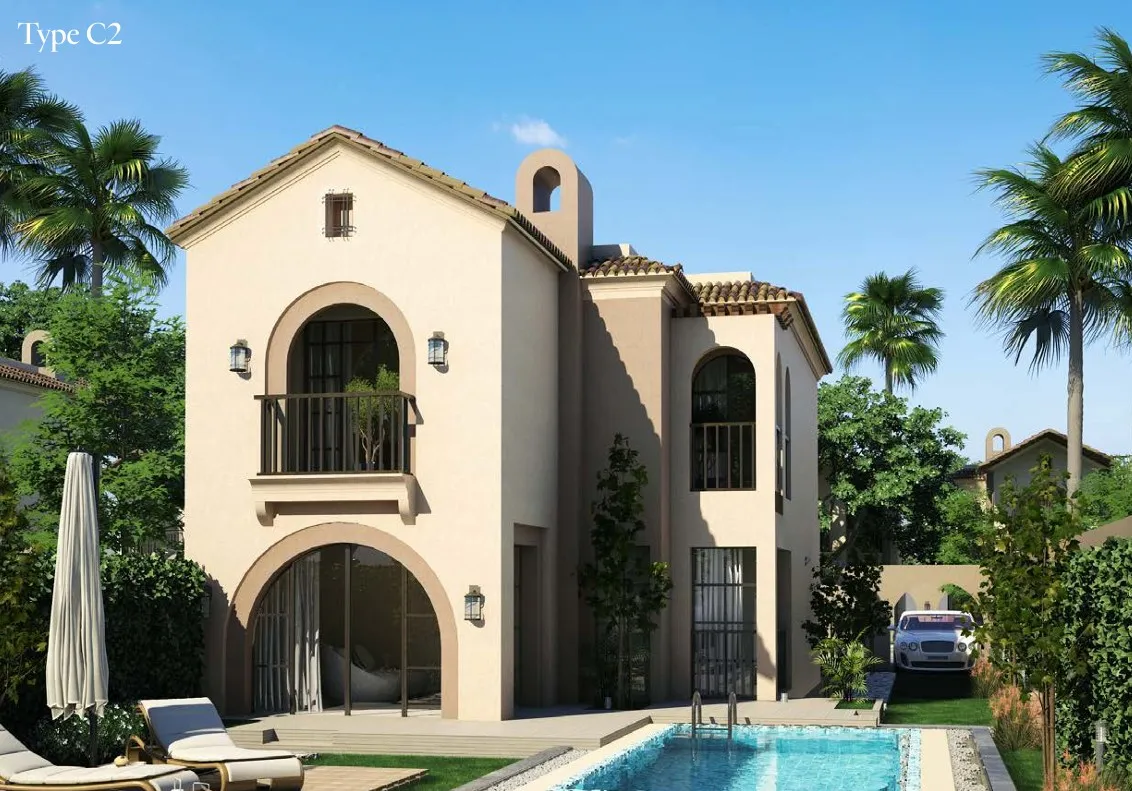 فيلا للبيع في سراي في القاهرة الجديدة بمساحة 295 م² تتكون من 5 غرف