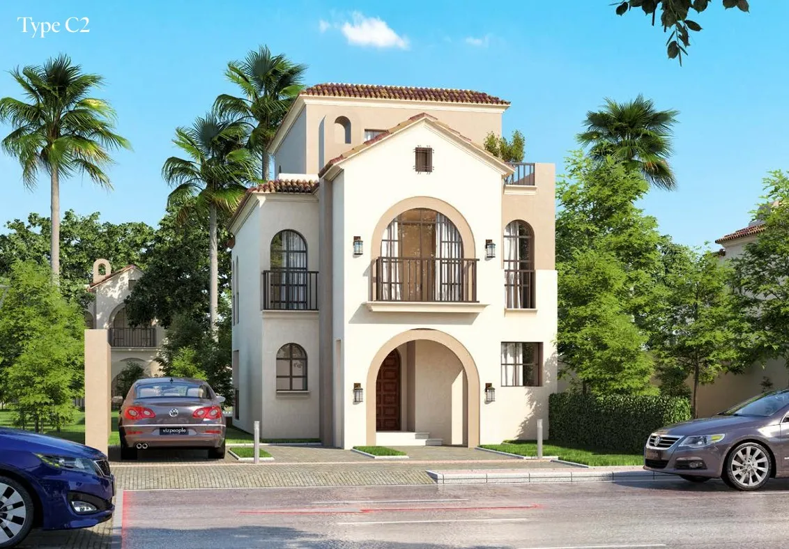 فيلا للبيع في سراي في القاهرة الجديدة بمساحة 295 م² تتكون من 5 غرف