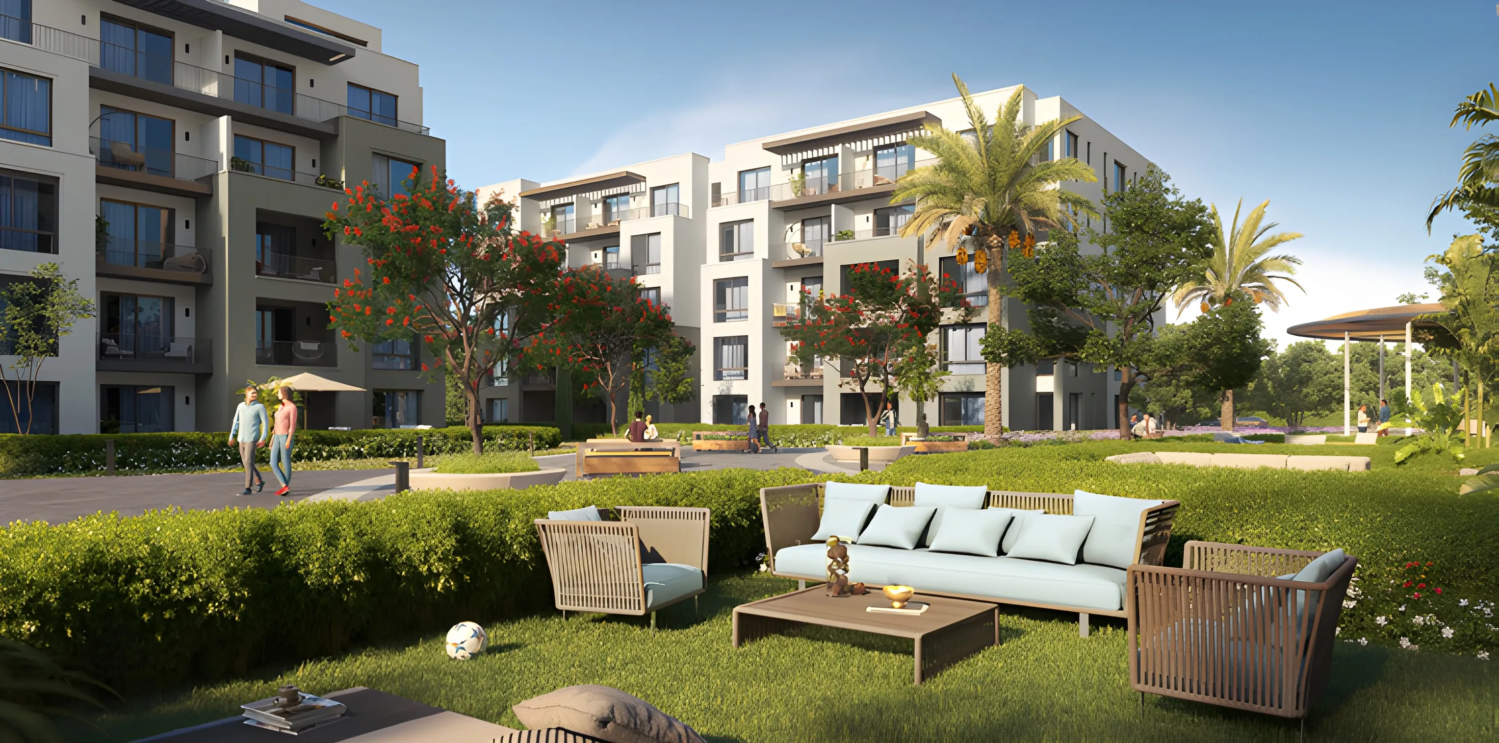 شقة للبيع في حي الاشجار في مدينة السادس من أكتوبر بمساحة 172 م² تتكون من 3 غرف