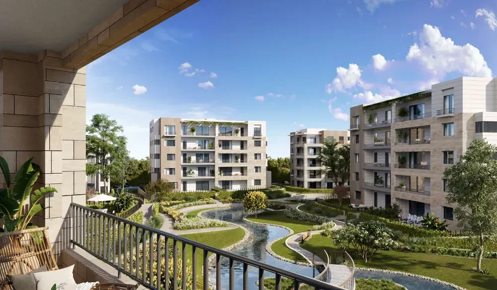 شقة للبيع في ديستريكت 5 في جنوب القاهرة الجديدة بمساحة 154 م² تتكون من 2 غرف