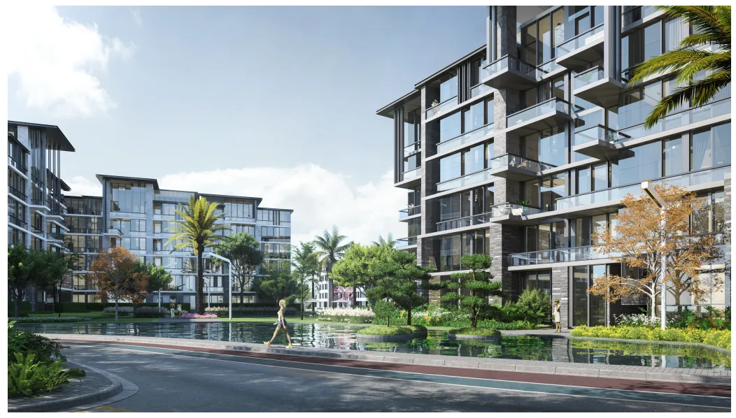 شقة للبيع في ذا فيو وتر واي في اللوتس بمساحة 0 م² تتكون من 3 غرف