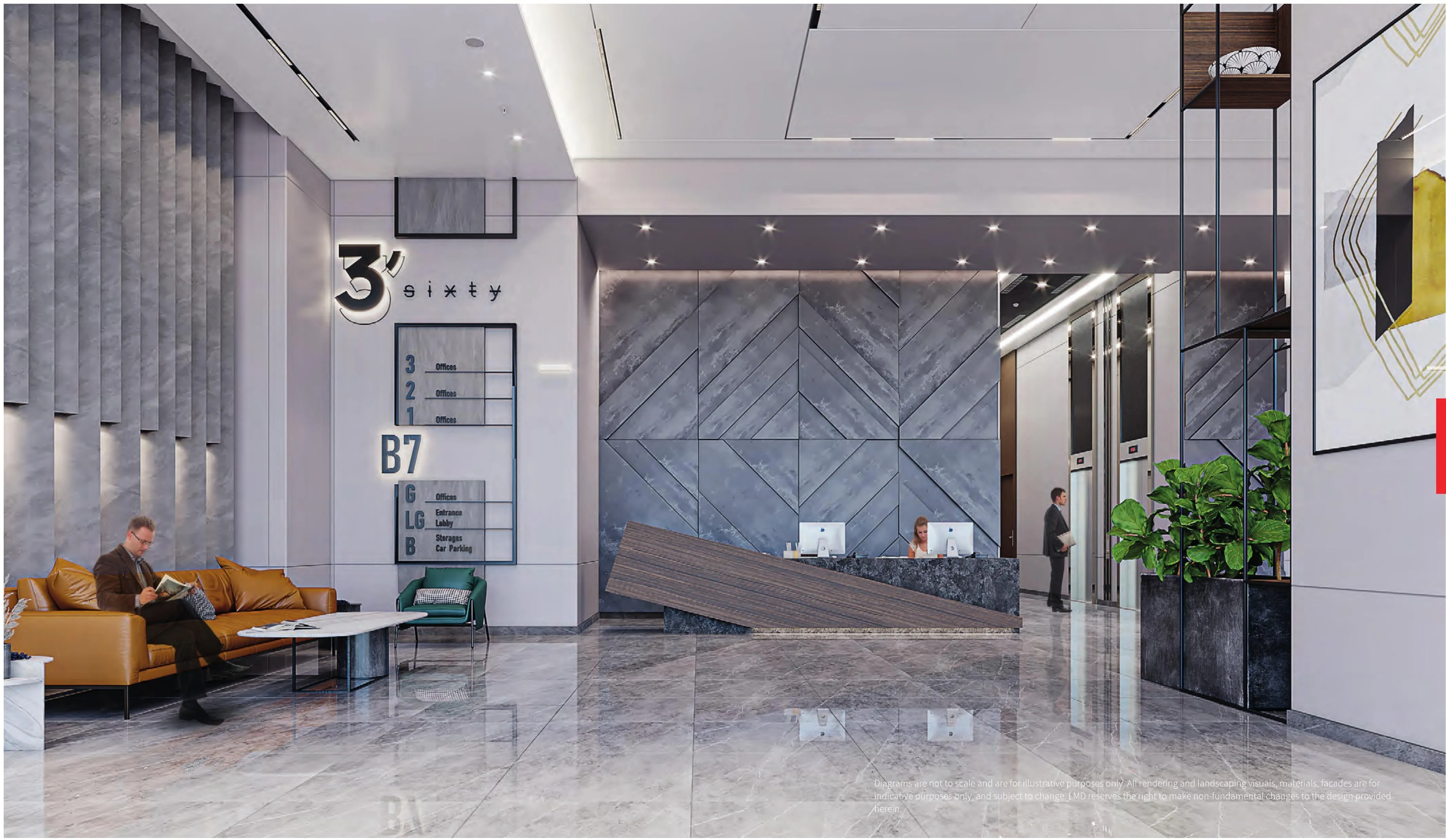 Office for sale in Three Sixty  in New Cairo of 0 m² with 2 bedrooms